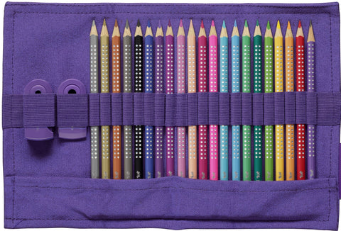 Colouring Pencils Grip SPARKLE Gift Set - x 20 Pencil Roll