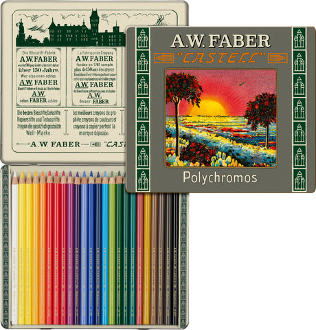 Colouring Pencils Polychromos - Limited Edition Tin x 24 Assorted Colours