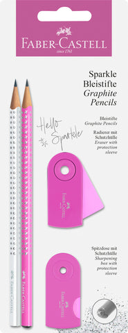 Grip Sparkle Set - Pearl Pink/White Blister Pack