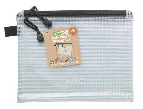 Super Strong Twin Pocket Zipped Bag A5 ECO - 330 microns