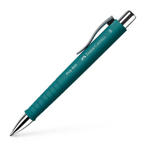 Ballpoint Pen - Retractable Polyball /Emerald Green Barrel/Blue Ink XB