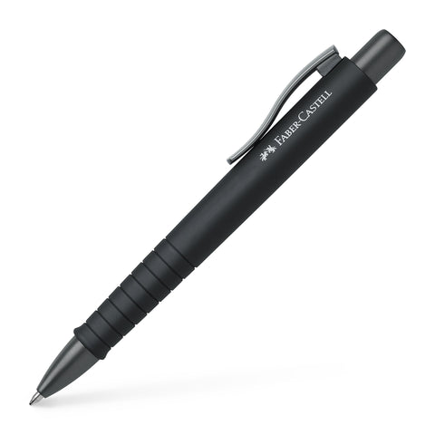 Ballpoint Pen - Retractable Polyball/All Black Barrel/Blue Ink XB
