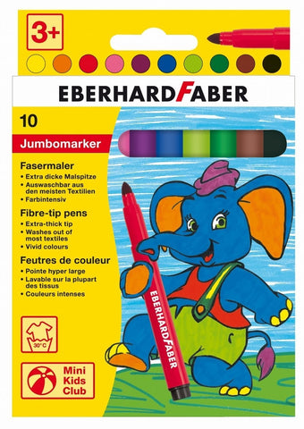 JUMBO Fibre Tip Pens - Pkt X 10 Assorted Colors