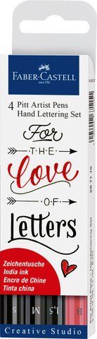 FC - Pitt Artist Pens - Hand Lettering/Wallet x 4 - Love of Letters Set