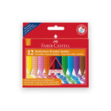 Assorted Plastic Crayons  Grip Erasable JUMBO - Pkt x 12 Colours