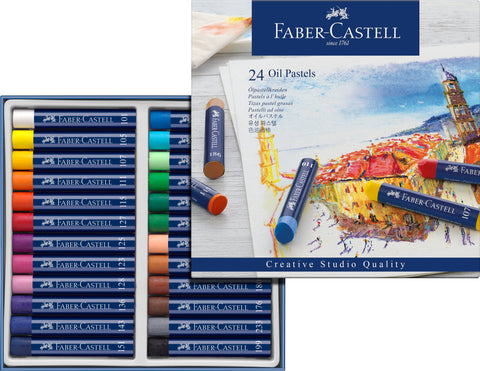 Faber-Castell Oil Pastels - Box x 24 Assorted Colours