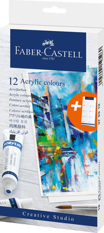 Tubes  Acrylic Paint Creative Studio - x12 /20ml/Assorted Colors
