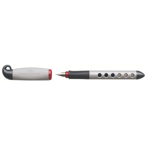 School Fountain Pen/Right Handed - Grey/Red