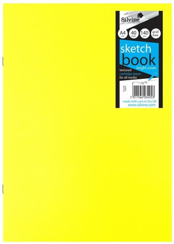 Craft/Field Sketch Book - 140gsm/A4/Fluorescent Laminated Cover Yellow