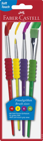 Paint Brush Synthetic soft touch - set X 4