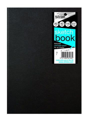 A5 Craft/Field Sketch Book - 140gsm/Black Laminated Cover