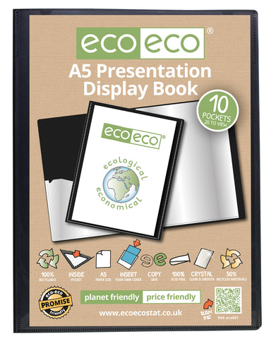 Display Book ECO   A5 10pgs/20 viewing - Black