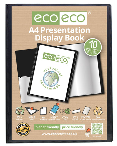 ECO Display Book  A4 10pgs/20viewing  - Black