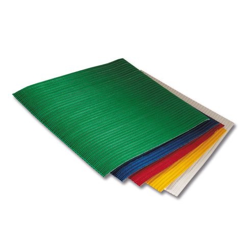 Corrugated Sheet 35 x 50 - Stretch/Wave form/double sided print - Assorted Colours
