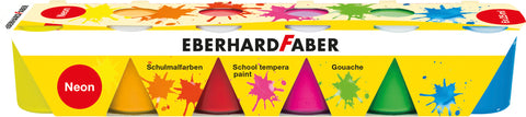 Tempera/Poster Colours - Pack x   6 tubs x 25ml/Neon