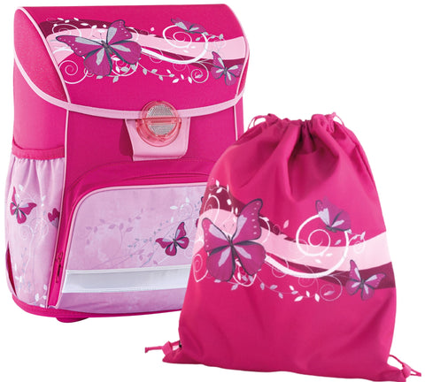Alino Butterfly Pink - Backpack plus Gymn bag