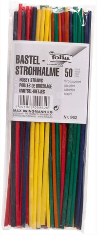 Hobby Straws - Pkt x 50 Assorted Colours