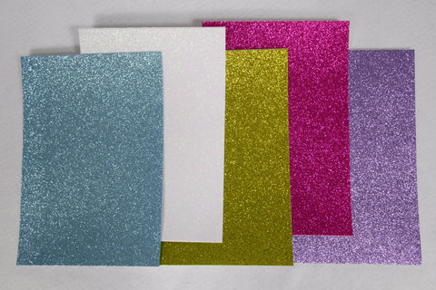 Glitter Foam Sheets - Assorted Colours (pack of 5).