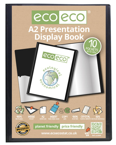 Presentation Display Book ECO A2 10pgs/20 viewing - Black