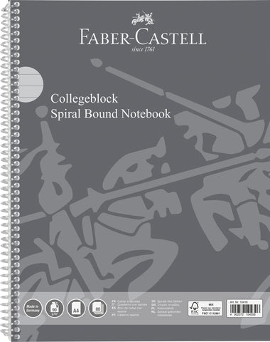 Notebook Spiral A4 - PP Cover/80 sheets/90gsm/4 hole/Ruled/Perforated