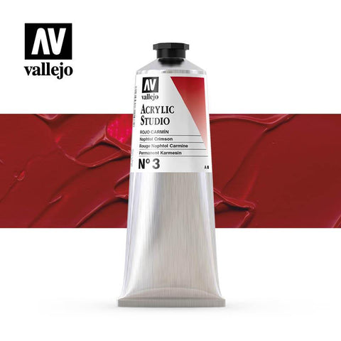 Tube Acrylic Paint Vallejo 125ml - (03) Napthol Crimson