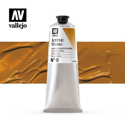 Tube Acrylic Paint Vallejo 125ml - (08) Yellow Iron Oxide