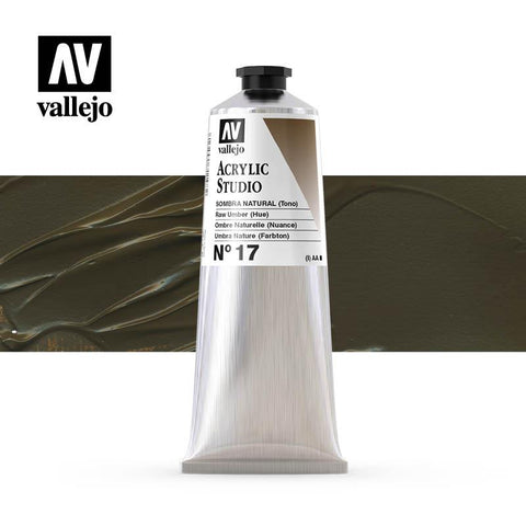 Tube Acrylic Paint Vallejo 125ml - (17) Raw Umber