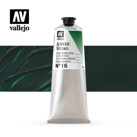 Tube Acrylic Paint Vallejo 125ml - (16) Sap Green