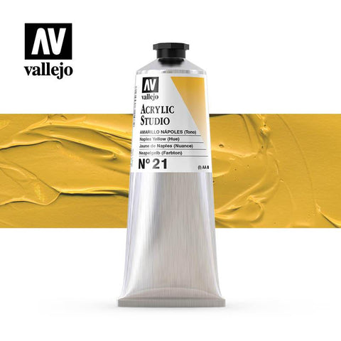 Tube Acrylic Paint Vallejo 125ml - (21) Naples Yellow - (21) Naples Yellow