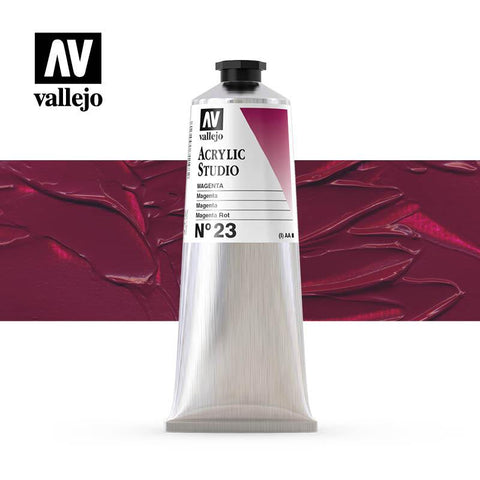 Tube Acrylic Paint Vallejo 125ml - (23) Magenta