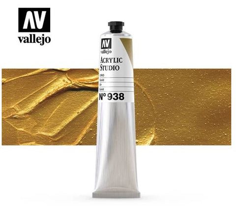 Tube Acrylic Paint Vallejo  58ml - (938) Gold