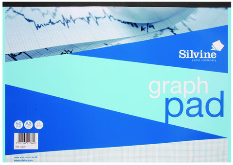 A3 Heavyweight Graph Pad - Unpunched Graph Paper - 1/5/10mm.