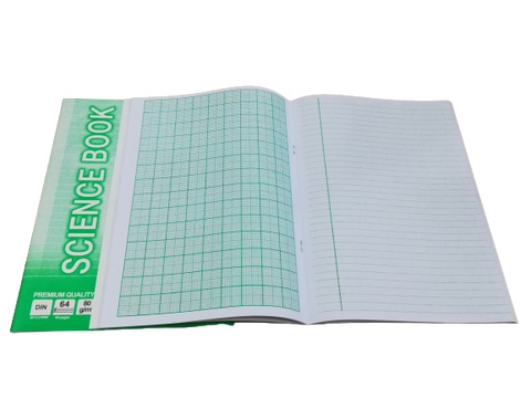 A4 Science Book - 1pg Lined/1pg Graph
