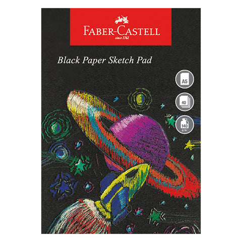 Drawing/Sketch pad Black paper - 140gsm/A5/40 Sheets