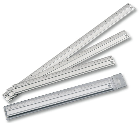 Aluminium Ruler - 50cm/Anti Slide Backing
