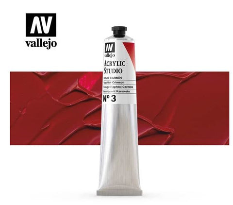 Tube Acrylic Paint Vallejo  58ml - (03) Napthol Crimson