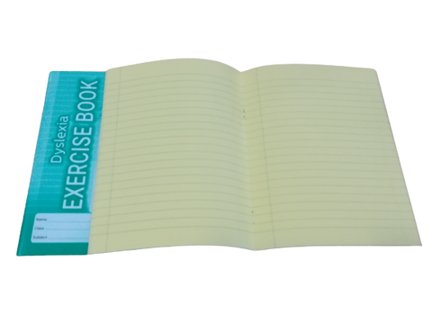 A5 Exercise Book - Wide  Lines/Dyslexia/Yellow Paper/80pgs