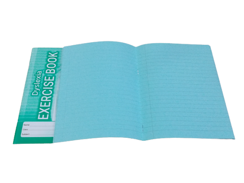 A5 Exercise Book - Wide  Lines/Dyslexia/Blue Paper/80pgs