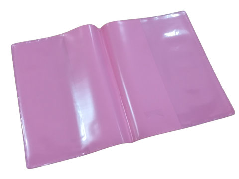 Plastic Exercise Book Cover  A5 - Pink
