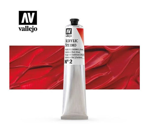 Tube Acrylic Paint Vallejo  58ml - (02) Cadmium Red (Hue)