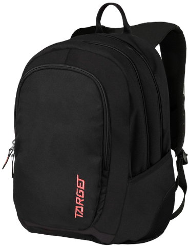 Target Large 3 Zip Black Red Backpack