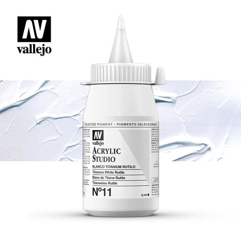 VA - Acrylic Paint Tube Vallejo 500ml - (11) Titanium White Rutile