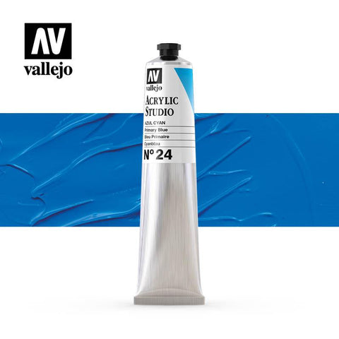 Tube Acrylic Paint Vallejo  58ml - (24) Cyan Blue (Primary Blue)