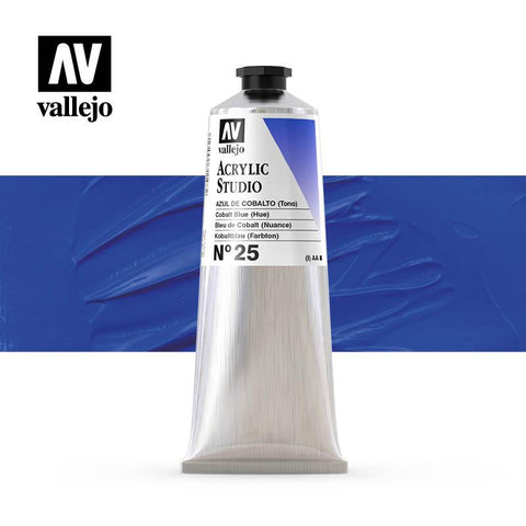 Tube Acrylic Paint Vallejo 125ml - (25) Cobalt Blue