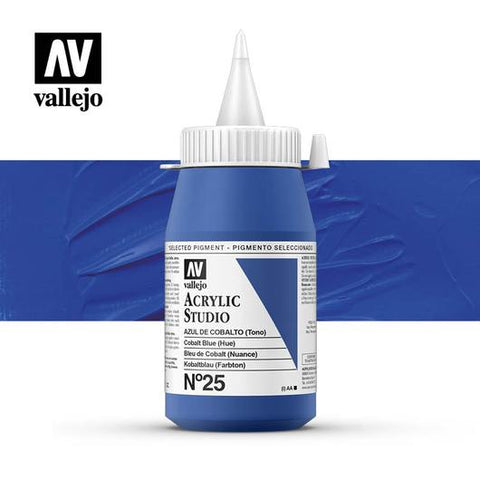 Tub x 500ml Acrylic Paint Vallejo - (25) Cobalt Blue 500ml