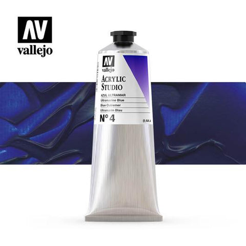 Tube Acrylic Paint Vallejo 125ml - (04) Ultramarine Blue