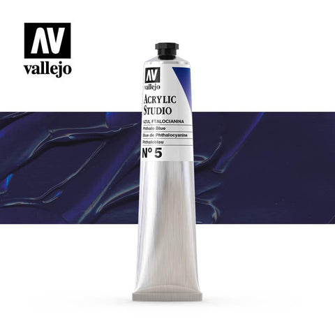 VA - Acrylic Paint Tube Vallejo 58ml - (05) Phthalo Blue