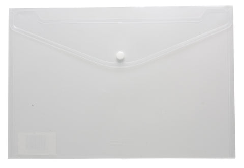 Plastic Envelope File With Button A4 ECO - White