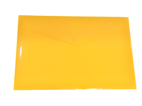 - Eco-friendly A5 Plastic Envelope File With Button - Yellow