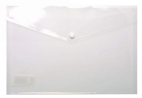 A3   Plastic Envelope File With Button ECO - White